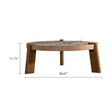 Modern European furniture - Round Herringbone Coffee Table - www.oroa.com