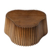 Modern European furniture - Scalloped Fluted Wood Coffee Table - www.oroa.com
