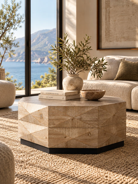 Modern European furniture - Geometric Retro Style Coffee Table - www.oroa.com