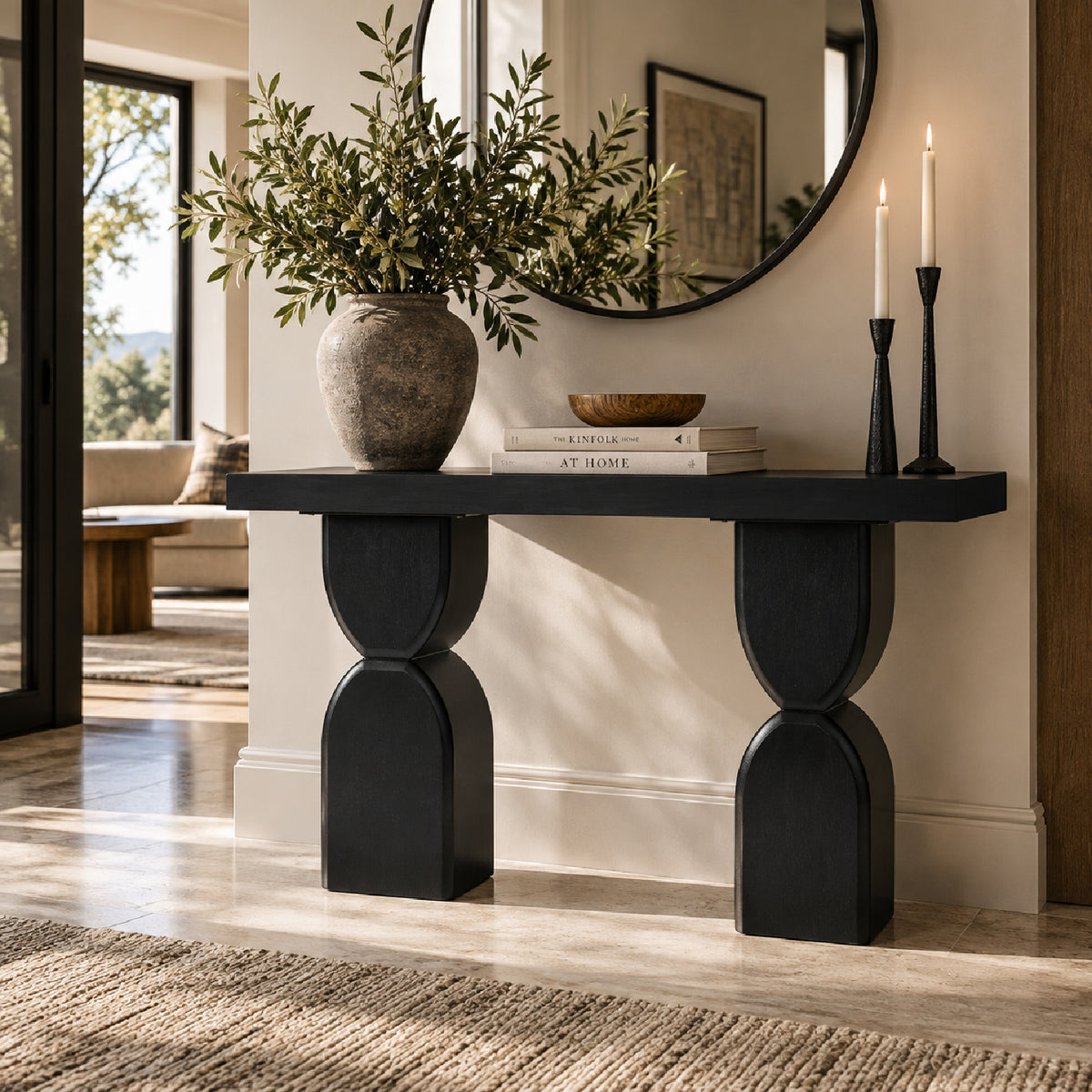 Modern Black Console Table | Maison Naturelle