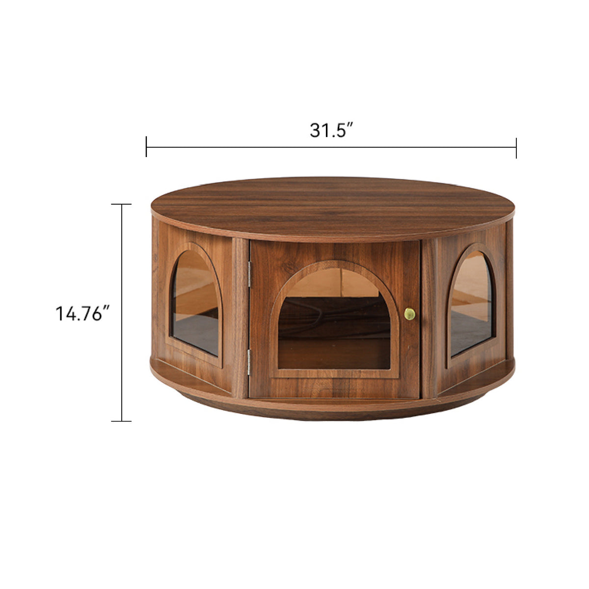 Modern European furniture - Round Mid-Century Retro Look Coffee Table - www.oroa.com