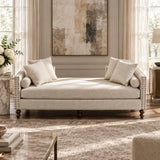 Modern European furniture - Beige Upholstered Chaise Lounge - www.oroa.com