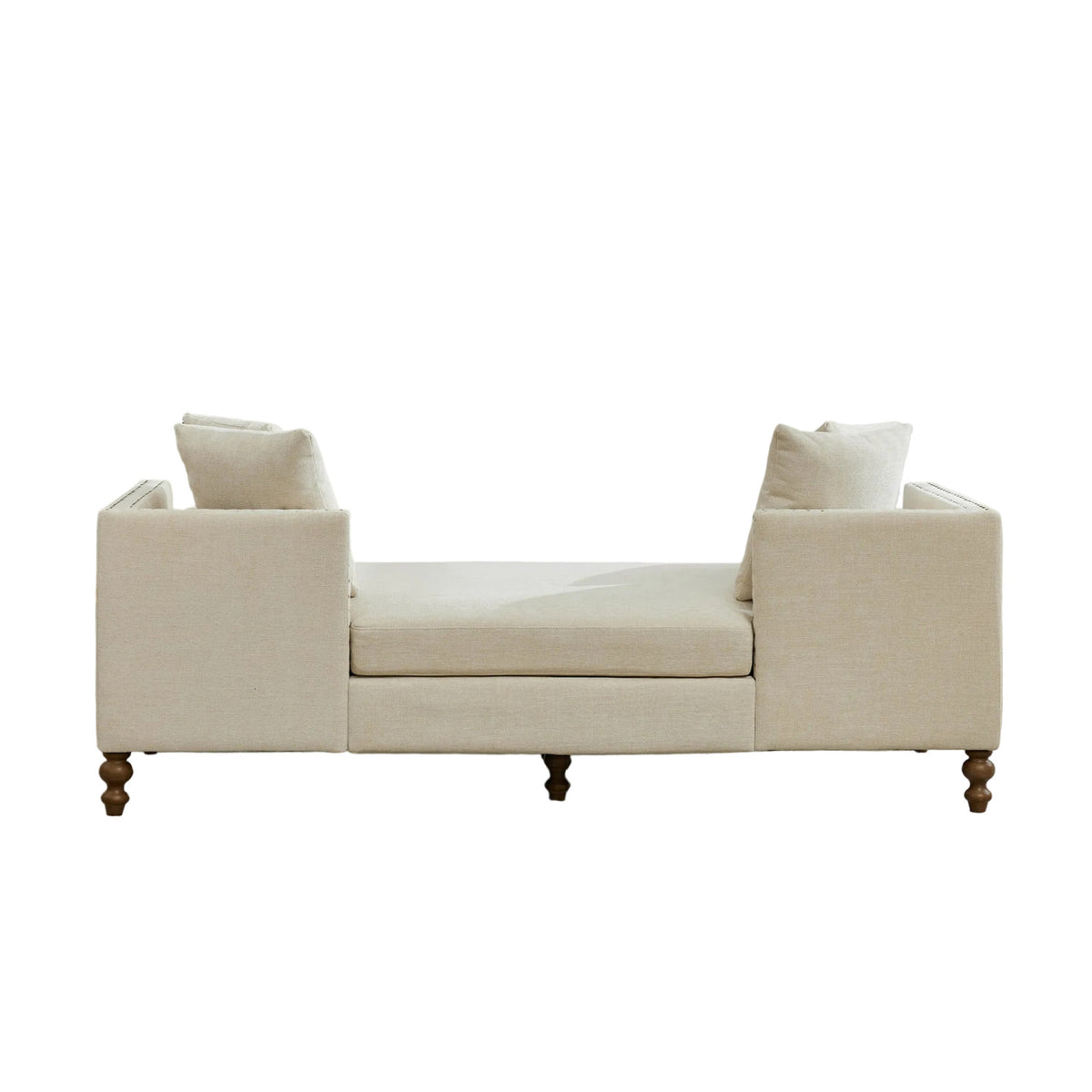 Modern European furniture - Beige Upholstered Chaise Lounge - www.oroa.com