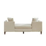 Modern European furniture - Beige Upholstered Chaise Lounge - www.oroa.com
