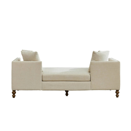 Modern European furniture - Beige Upholstered Chaise Lounge - www.oroa.com