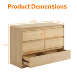 Modern European furniture - Modern 6-Drawer Wood Dresser - www.oroa.com