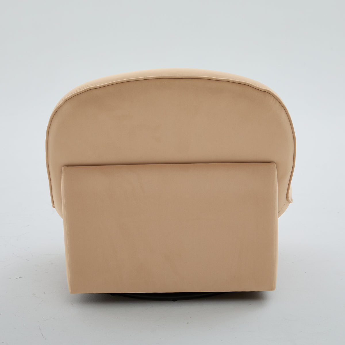 Khaki Pumpkin Shaped Swivel Accent Chair | OROA