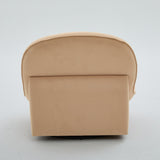 Khaki Pumpkin Shaped Swivel Accent Chair | OROA