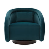 Teal Velvet Swivel Accent Chair | OROA