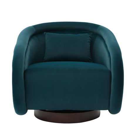 Teal Velvet Swivel Accent Chair | OROA