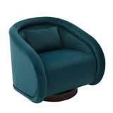 Teal Velvet Swivel Accent Chair | OROA