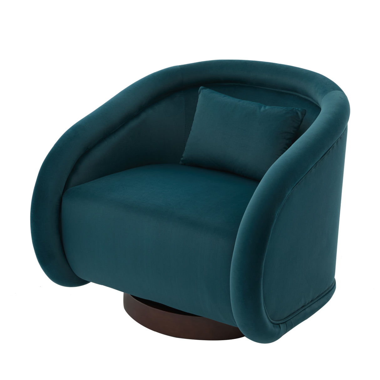 Teal Velvet Swivel Accent Chair | OROA