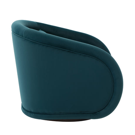 Teal Velvet Swivel Accent Chair | OROA