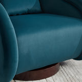 Teal Velvet Swivel Accent Chair | OROA