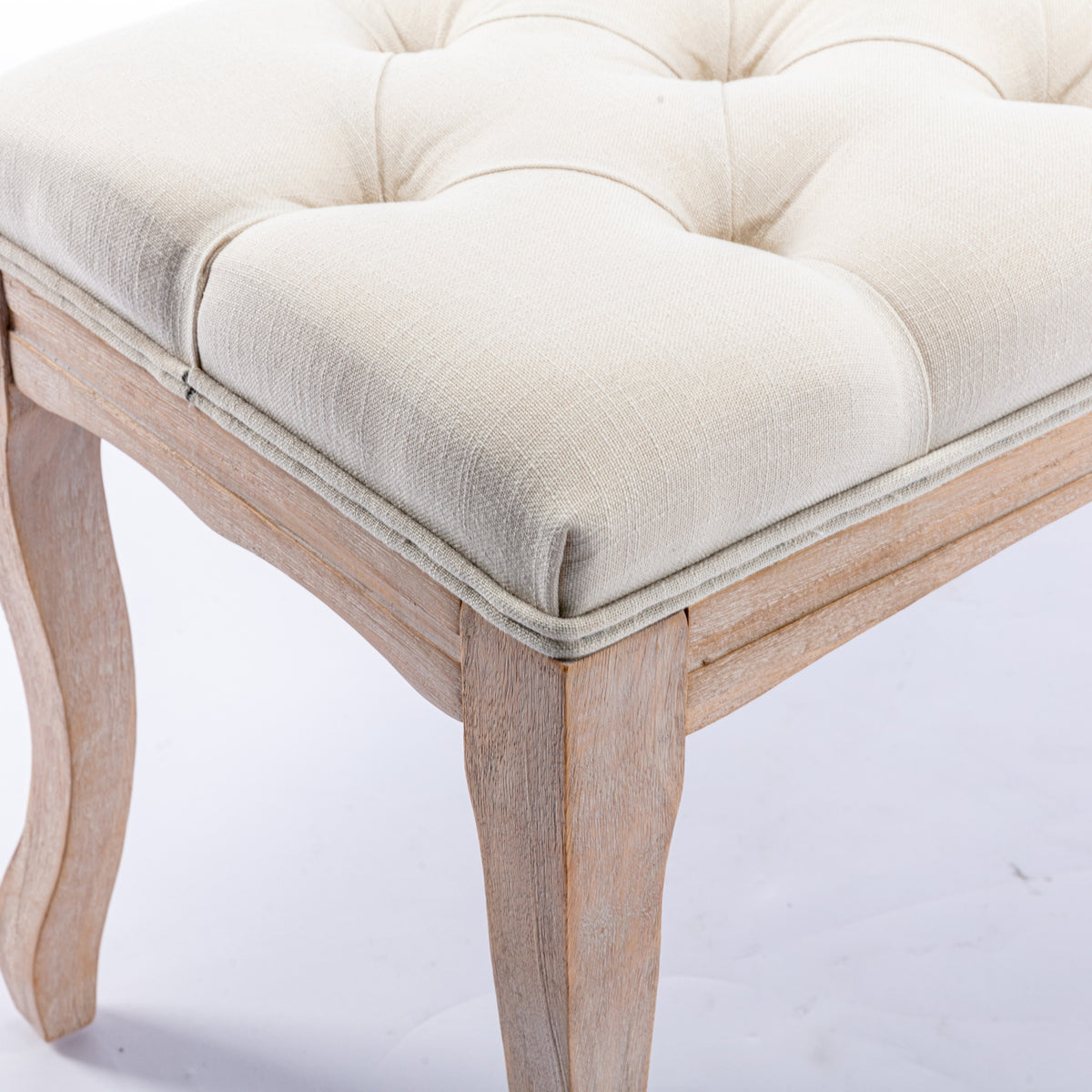 Modern European furniture - French Vintage Tufted Bench - www.oroa.com