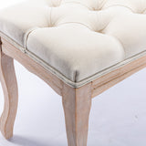 Modern European furniture - French Vintage Tufted Bench - www.oroa.com