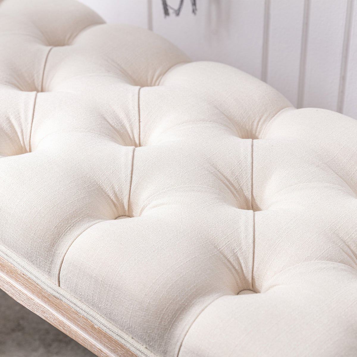 Modern European furniture - French Vintage Tufted Bench - www.oroa.com