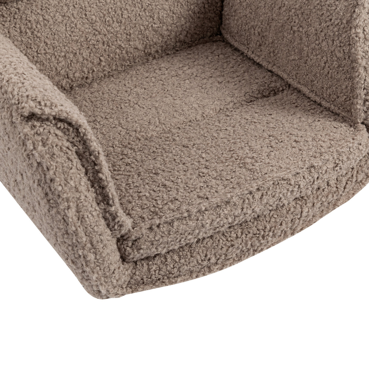 Brown Teddy Fleece Criss Cross Swivel Desk Chair | OROA