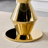 Modern Gold Round Dining Table | OROA
