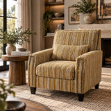 armchair striped - yellow
