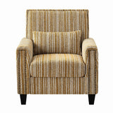 Striped Nailhead Trim Accent Chair | OROA