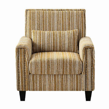 Striped Nailhead Trim Accent Chair | OROA