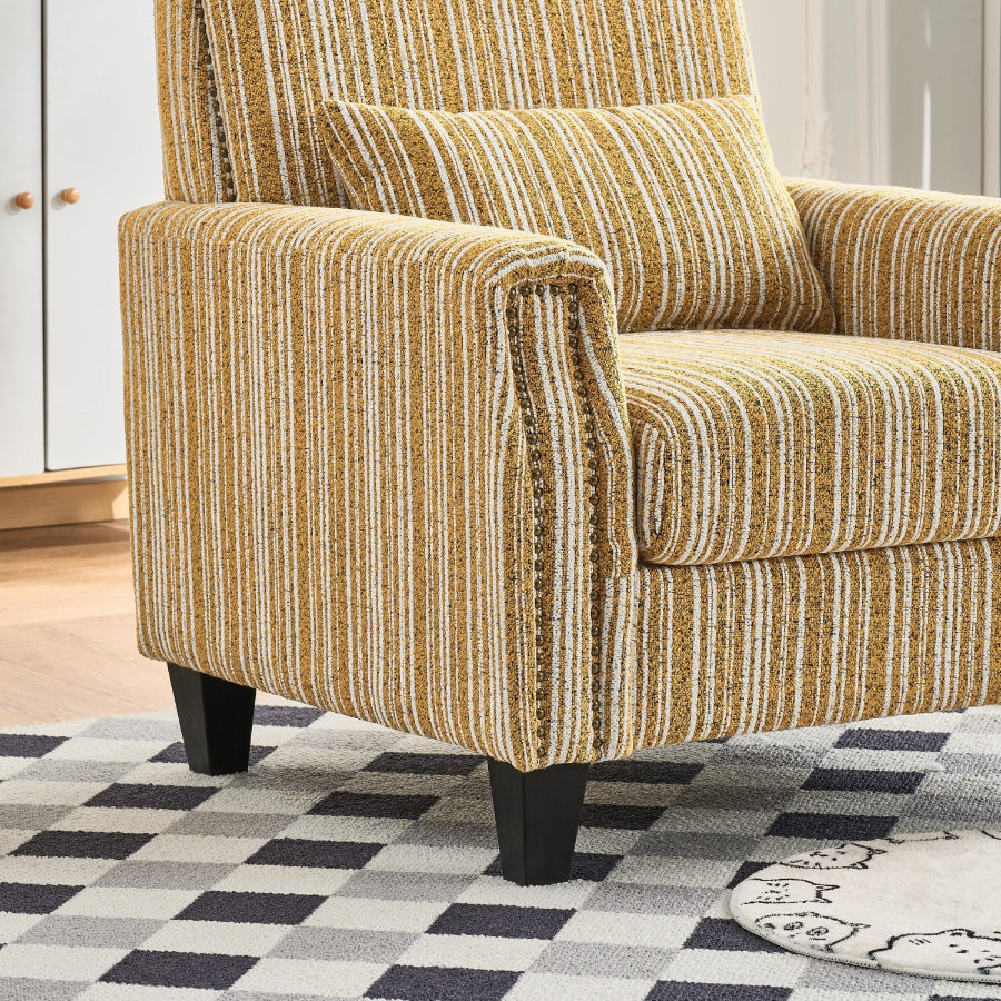 Striped Nailhead Trim Accent Chair | OROA