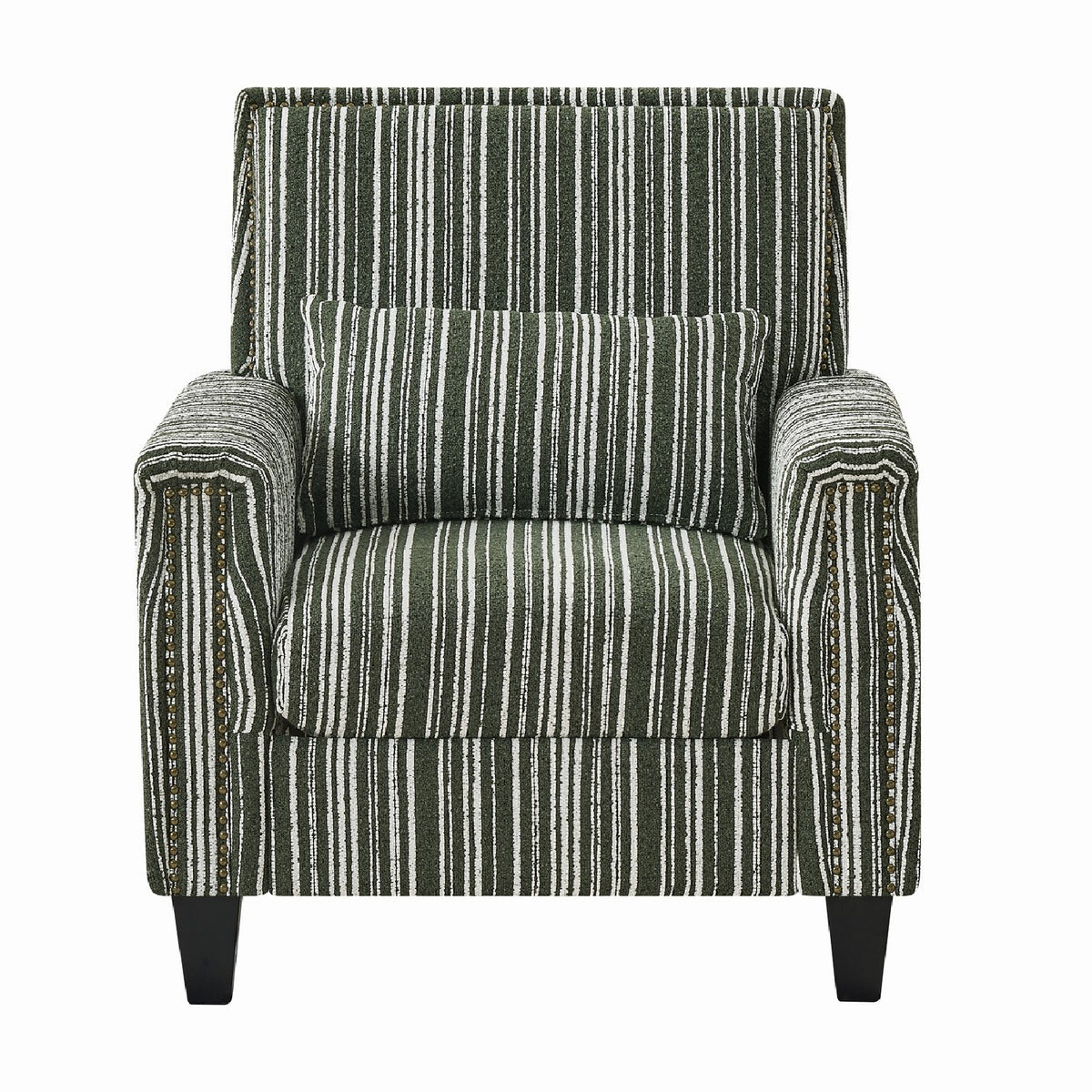 Green and White Striped Armchair | OROA