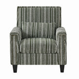 Green and White Striped Armchair | OROA