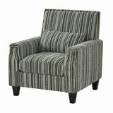 Green and White Striped Armchair | OROA
