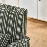 Green and White Striped Armchair | OROA