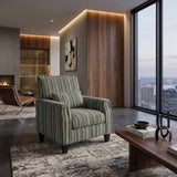 Green and White Striped Armchair | OROA