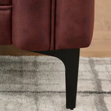 Modern European furniture - Wine Red Mid-Century Modern Tech Fabric Sofa - www.oroa.com