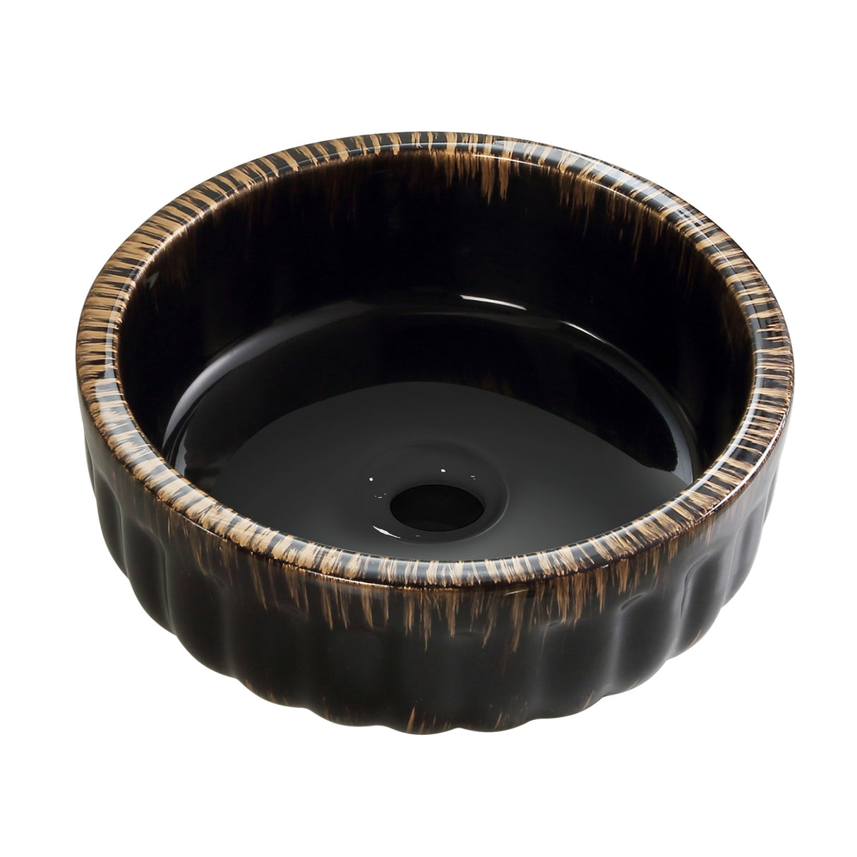 Black Round Vessel Sink | OROA