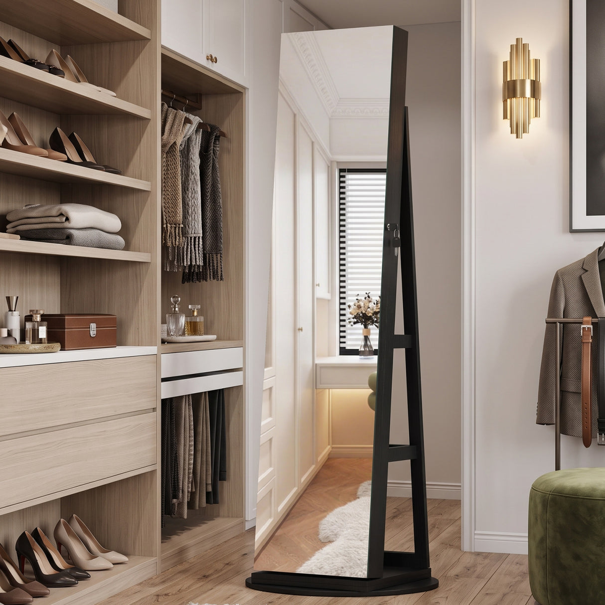 360°Swivel Jewelry Cabinet with Full Length Mirror | OROA