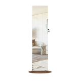 Modern European furniture - Walnut Rotating Jewelry Armoire with Full-Length Mirror - www.oroa.com