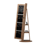 Modern European furniture - Walnut Rotating Jewelry Armoire with Full-Length Mirror - www.oroa.com