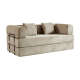 Modern European furniture - Beige Upholstered Sofa Bed - www.oroa.com