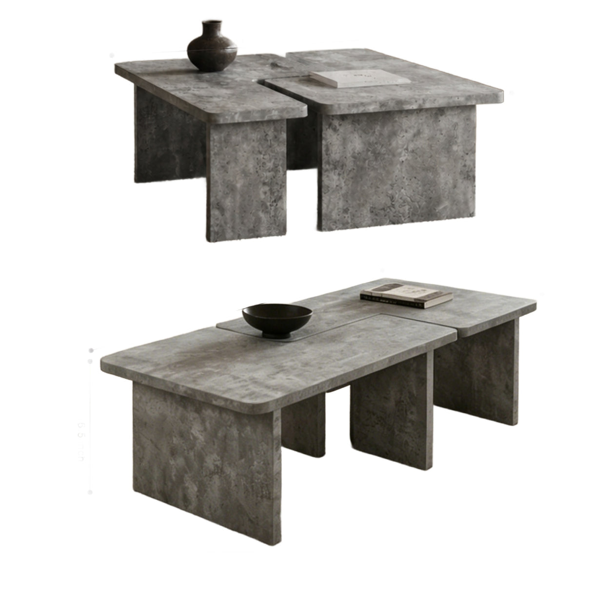 Modular Concrete Coffee Tables (2) | OROA
