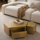 Gold Geometric Coffee Tables (2) | OROA