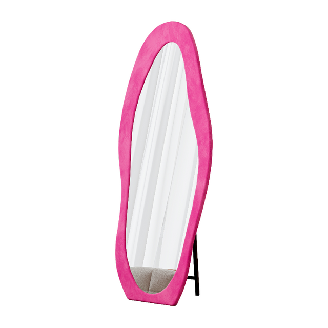 Modern European furniture - Rose Pink Irregular Full-Length Mirror - www.oroa.com