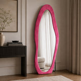 Modern European furniture - Rose Pink Irregular Full-Length Mirror - www.oroa.com