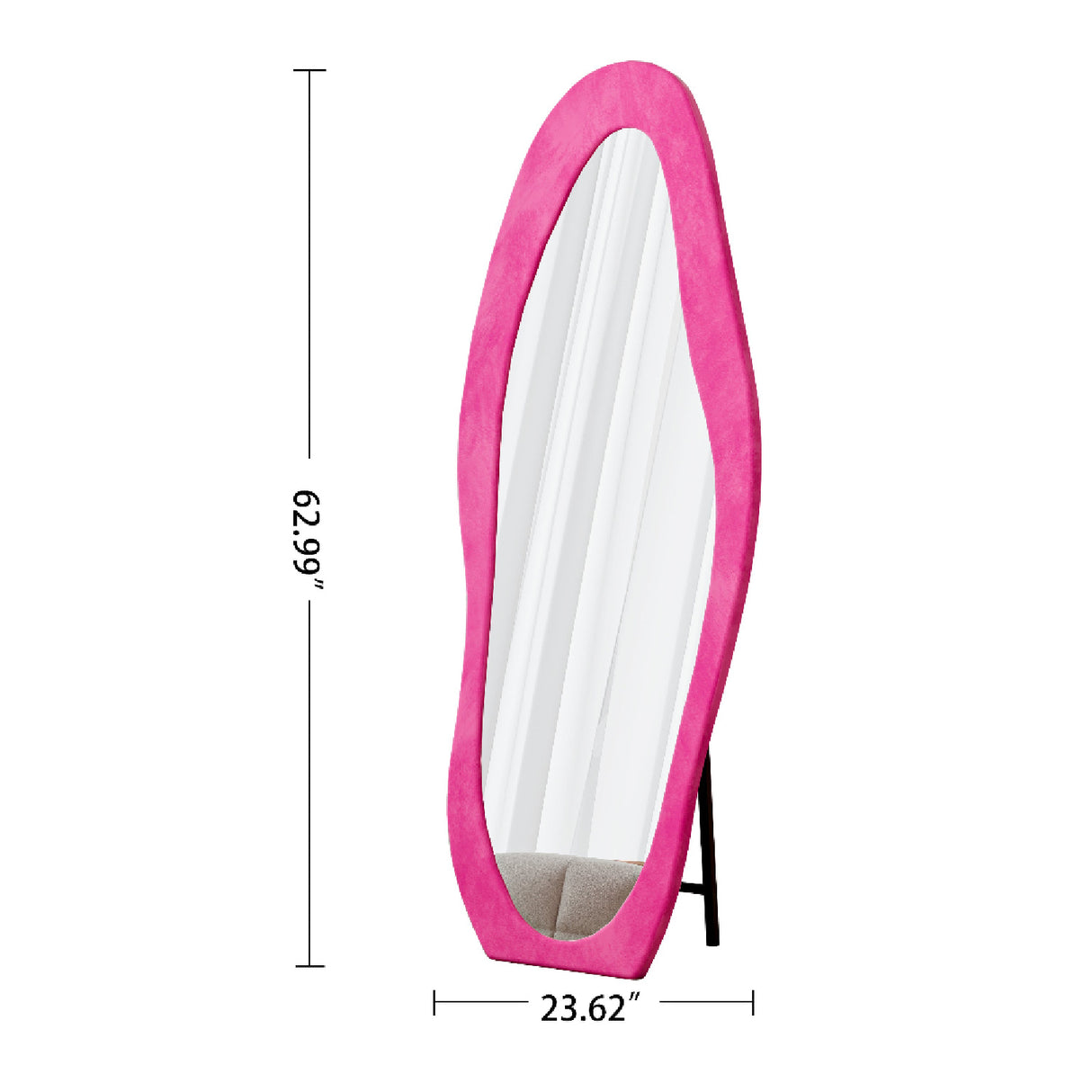 Modern European furniture - Rose Pink Irregular Full-Length Mirror - www.oroa.com