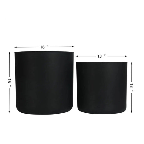 Outdoor Indoor Round Concrete Planters (2) | OROA