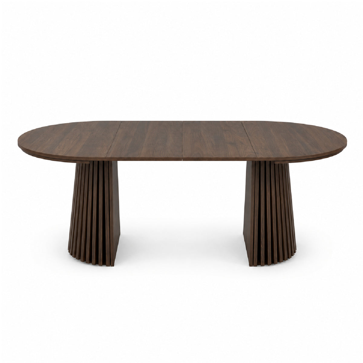 Modern Walnut Oval Extendable Dining Table | OROA