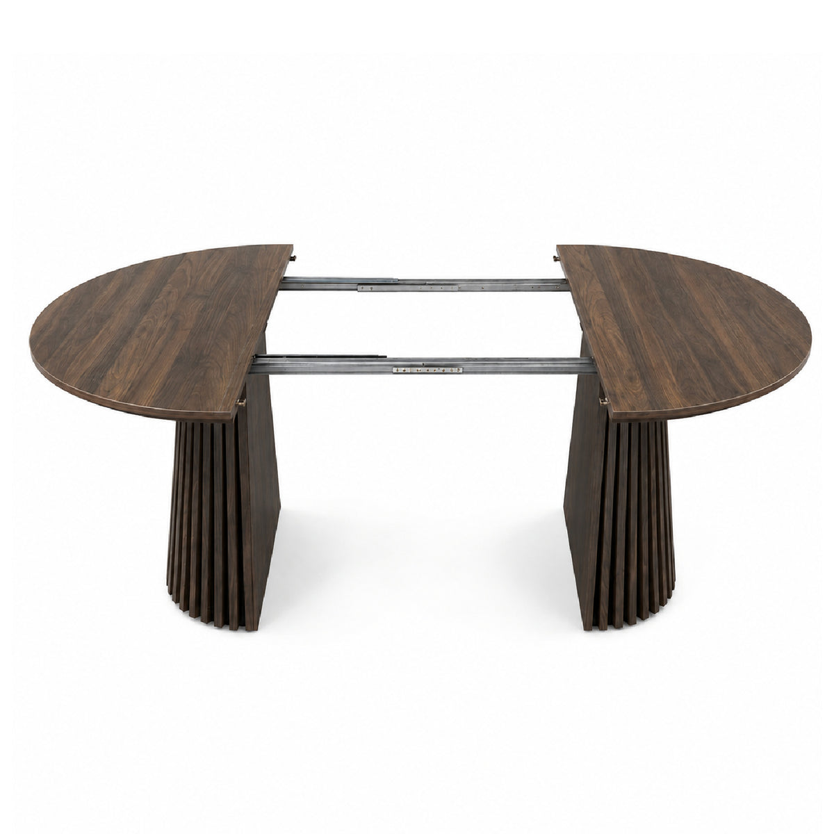 Modern Walnut Oval Extendable Dining Table | OROA