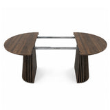 Modern Walnut Oval Extendable Dining Table | OROA