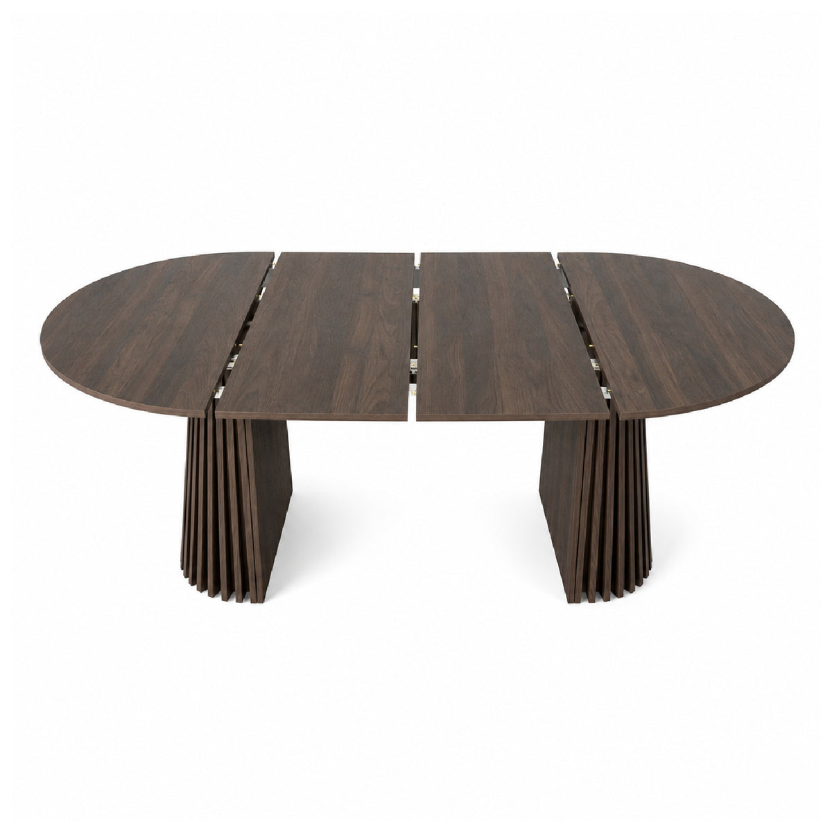 Modern Walnut Oval Extendable Dining Table | OROA