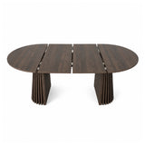 Modern Walnut Oval Extendable Dining Table | OROA