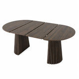 Modern Walnut Oval Extendable Dining Table | OROA